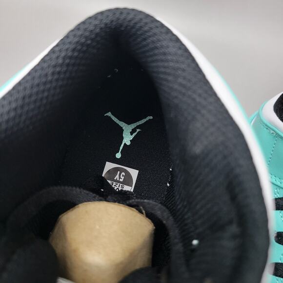 Nike Air Jordan 1 Mid Tropical Twist Igloo Black (554725-132)Youth Size 5 - Picture 6 of 10